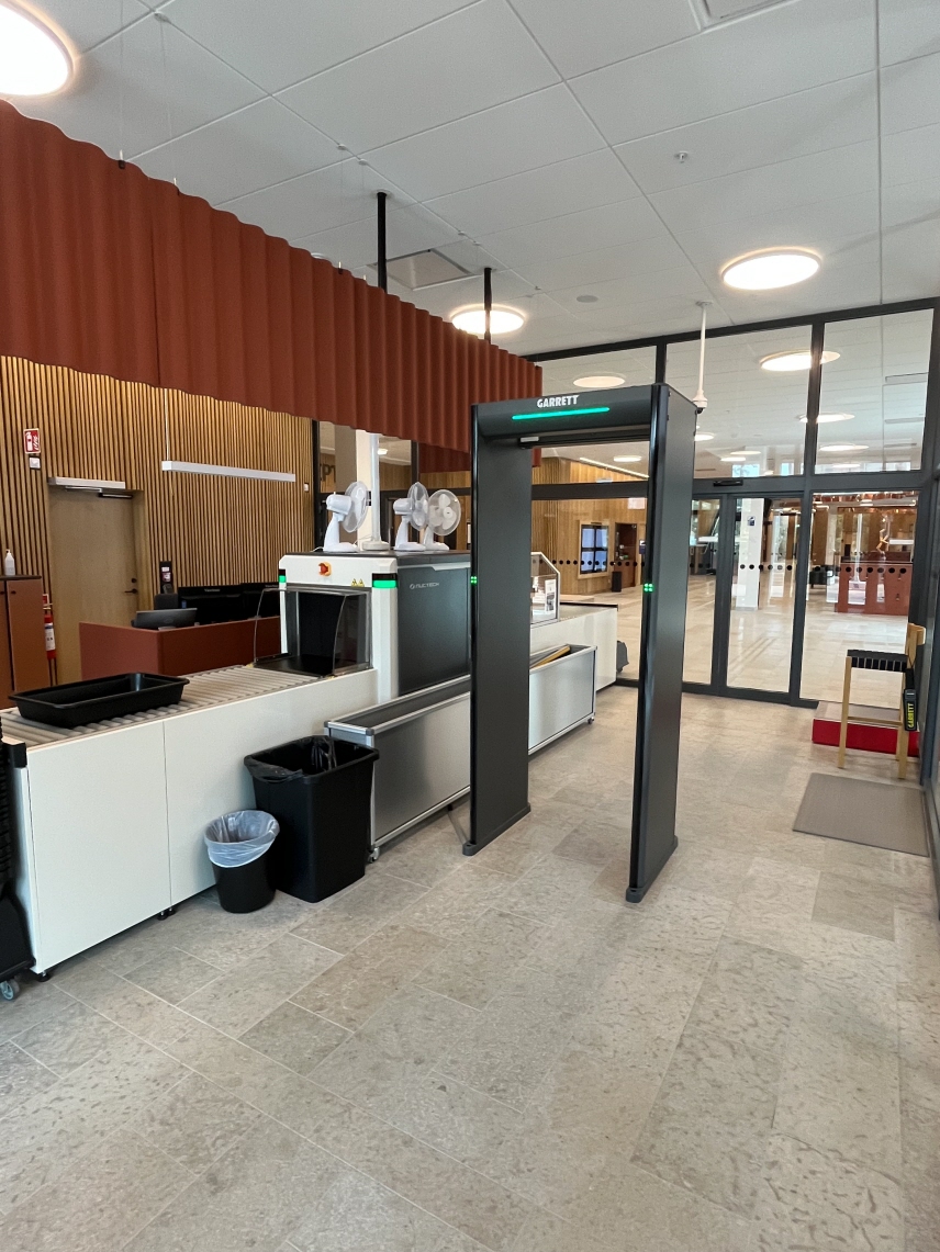 Foto på säkerhetskontrollen