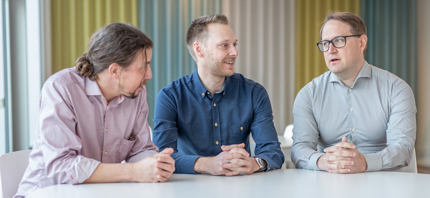 Jesper Nietsche, Johan Larsson och Kai Koskela